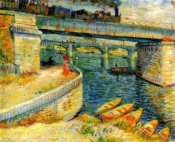 ヴィンセント・ヴァン・ゴッホ Painting - アニエールのセーヌ川にかかる橋 フィンセント・ファン・ゴッホ